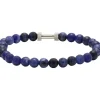 Bracelet Rochet B266012 - ZEN Perles Lapis Lazuli Acier Moleté Homme