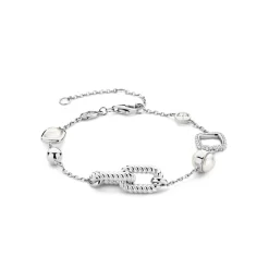 Bracelet Ti Sento - 23033ZI Argent Rhodié Et Maillons Torsadés