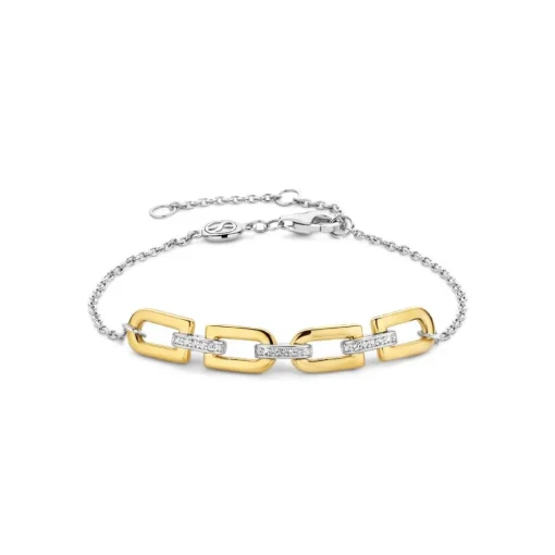 Bracelet Ti Sento - 23032ZY Argent Doré Liens Et Pavage
