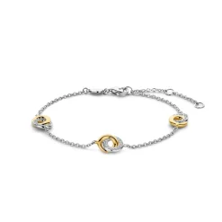 Bracelet Ti Sento - 2925ZY Argent Bicolore Et Anneaux Entrelacés