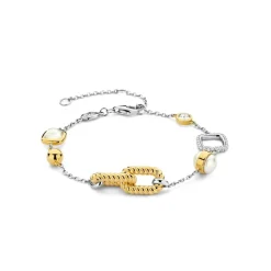 Bracelet Ti Sento - 23033ZY Argent Doré Et Maillons Torsadés
