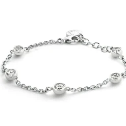 Bracelet Ti Sento Femme 2756ZI - Bracelet Ronds Strass Argent