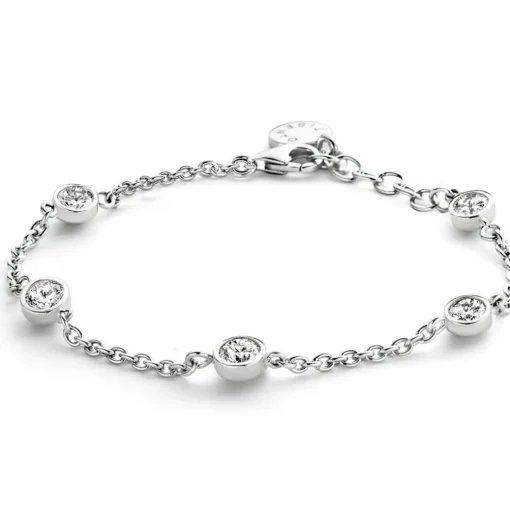 Bracelet Ti Sento Femme 2756ZI - Bracelet Ronds Strass Argent