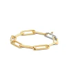 Bracelet Ti Sento 2926SY - argent doré grandes mailles rectangulaires Femme