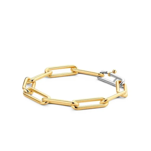Bracelet Ti Sento 2926SY - argent doré grandes mailles rectangulaires Femme