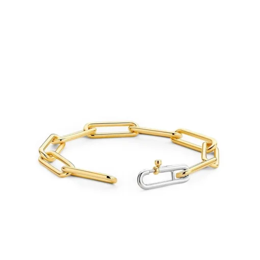 Bracelet Ti Sento 2926SY - argent doré grandes mailles rectangulaires Femme