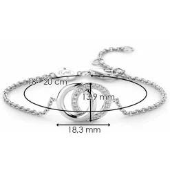 Bracelet Ti Sento 2790ZI - Bracelet Anneaux entrelacés Argent Femme