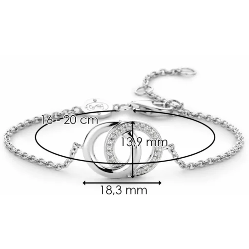 Bracelet Ti Sento 2790ZI - Bracelet Anneaux entrelacés Argent Femme
