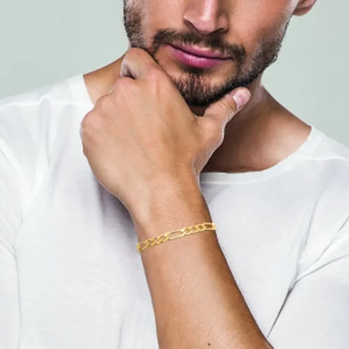 Chaine figaro 1-3 plaqué or homme Maison de la Bijouterie Y33Y00YZ