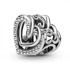 Charm argent Cœurs Entrelacés Scintillant Pandora Bijoux