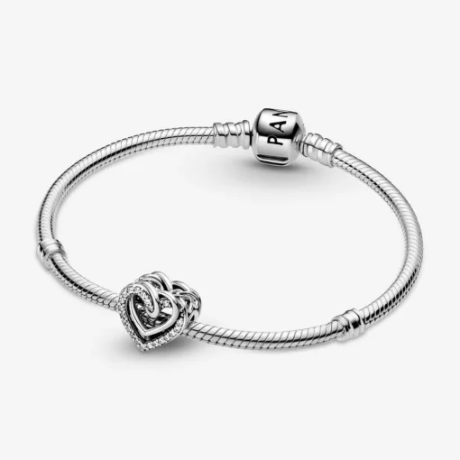 Charm argent Cœurs Entrelacés Scintillant Pandora Bijoux