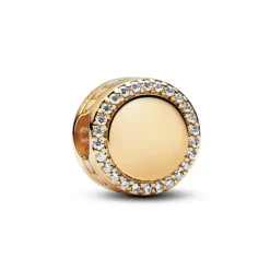 Charm Bouton Scintillant Gravable