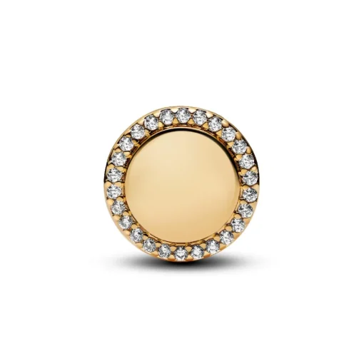Charm Bouton Scintillant Gravable