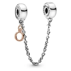 Charm Chaîne de Confort Pandora Signature O Couronné Pendant