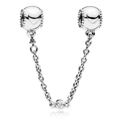 Charm Clip Chaîne de Confort Pandora Moments Cœurs En Relief