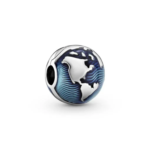 Charm Clip Globe Bleu Pandora Places