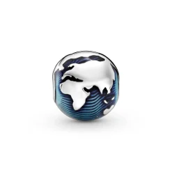Charm Clip Globe Bleu Pandora Places