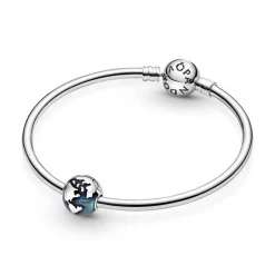 Charm Clip Globe Bleu Pandora Places