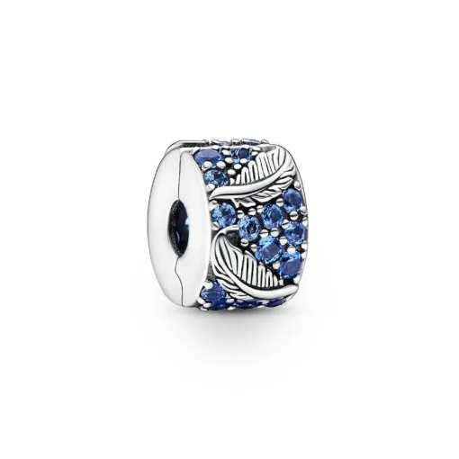 Charm Clip Pandora - Plume Recourbée et Pavé
