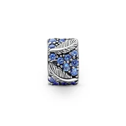 Charm Clip Pandora - Plume Recourbée et Pavé