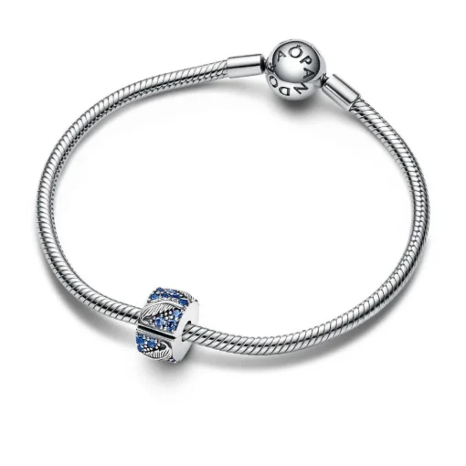 Charm Clip Pandora - Plume Recourbée et Pavé