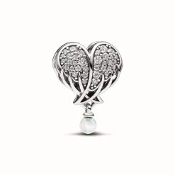 Charm Cœur et Ailes d’Ange Scintillant