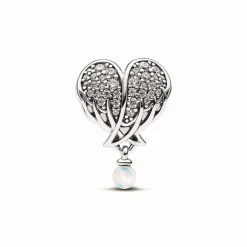 Charm Cœur et Ailes d’Ange Scintillant
