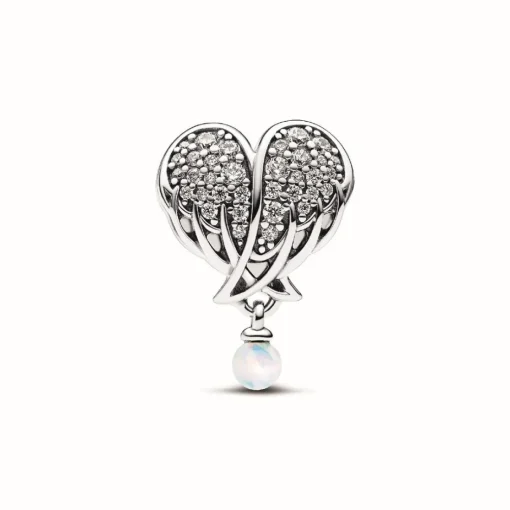 Charm Cœur et Ailes d’Ange Scintillant