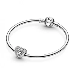 Charm Cœurs Nivelés Scintillant Pandora Timeless - Argent