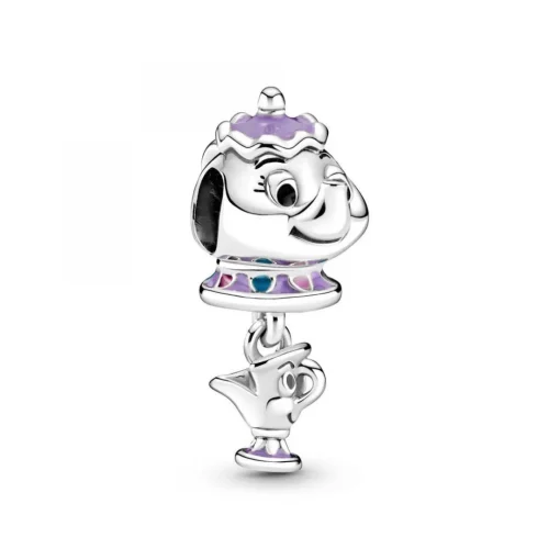 Charm Disney x Pandora Madame Samovar et Zip de la Belle et la Bête
