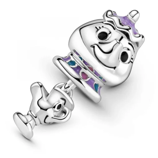 Charm Disney x Pandora Madame Samovar et Zip de la Belle et la Bête