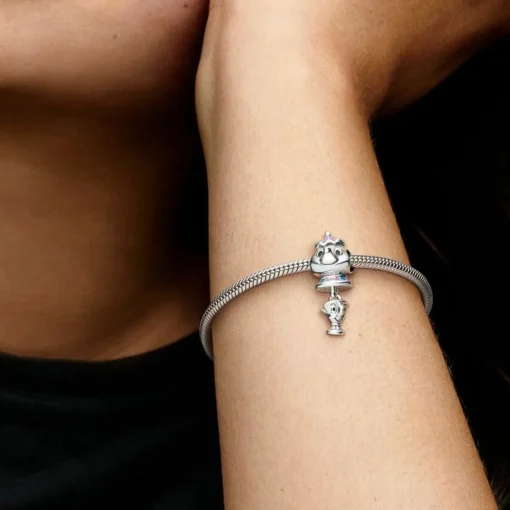 Charm Disney x Pandora Madame Samovar et Zip de la Belle et la Bête