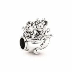 Charm Disney x Pandora Mickey et Minnie avion scintillant