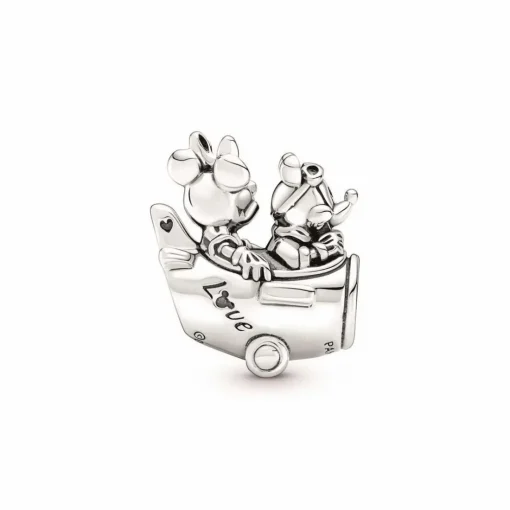 Charm Disney x Pandora Mickey et Minnie avion scintillant