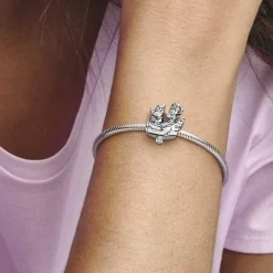 Charm Disney x Pandora Mickey et Minnie avion scintillant