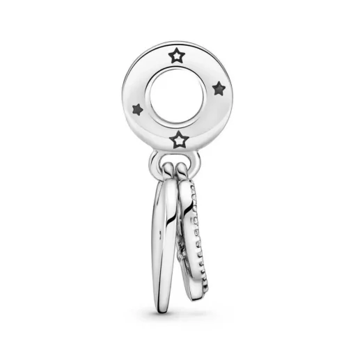 Charm Double Pendant Chats & Cœurs
