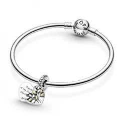 Charm Double Pendant Cœur Arbre de vie Bicolore Pandora People