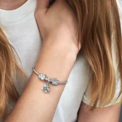 Charm Double Pendant Cœur Arbre de vie Bicolore Pandora People