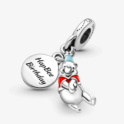 Charm Double Pendant Happy birthday & Winnie L'Ourson Disney x Pandora