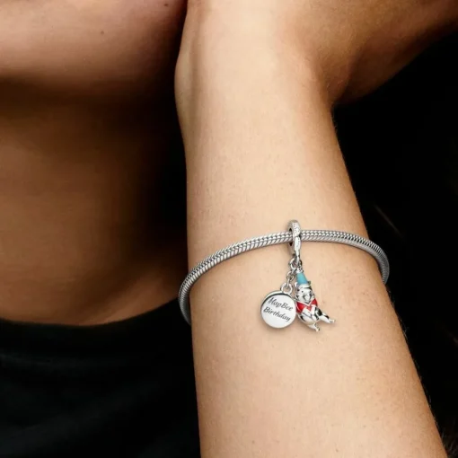 Charm Double Pendant Happy birthday & Winnie L'Ourson Disney x Pandora