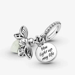 Charm Double Pendant Luciole Phosphorescente Pandora Passions