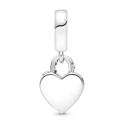 Charm double pendant Pandora Moments Cadenas & cœur