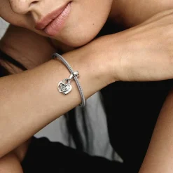 Charm double pendant Pandora Moments Cadenas & cœur