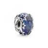 Charm en Verre de Murano Bleu Galaxie & Étoile Pandora Moments