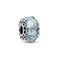 Charm Femme Murano Flocon de Neige Bleu Hivernal Pandora Moments