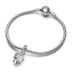 Charm Femme Pendant Boule à Neige et Flocon Pandora Moments