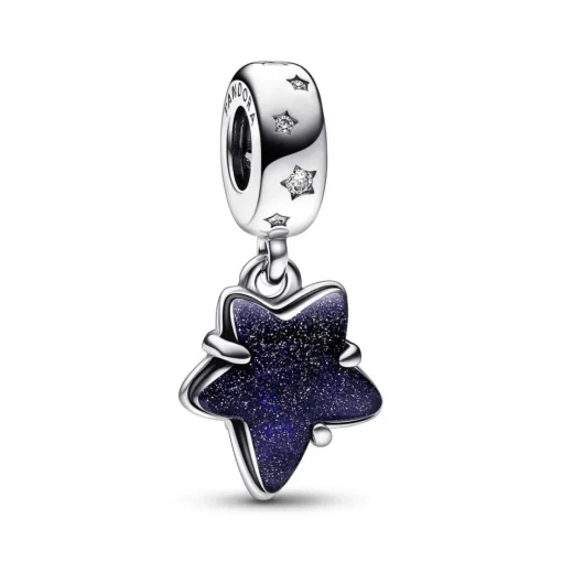 Charm Femme Pendant Murano Étoile Céleste et Galaxie Pandora Moments