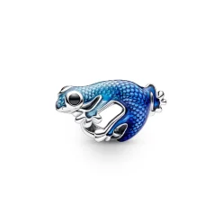 Charm Gecko Bleu Métallique
