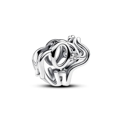 Charm Éléphant Ajouré