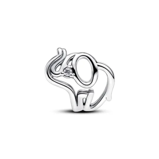 Charm Éléphant Ajouré